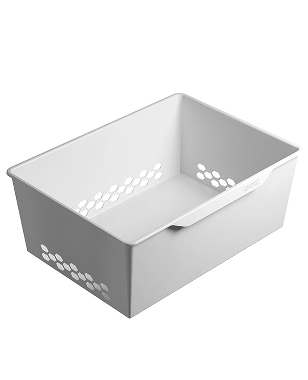 Корзина пластиковая ПРАКТИК Home GBP 60х20 белая